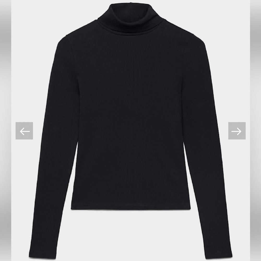 Aritzia Black Homestretch Turtleneck Top NWT medium